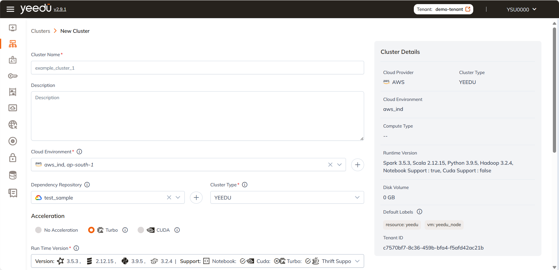 cluster-create-screen