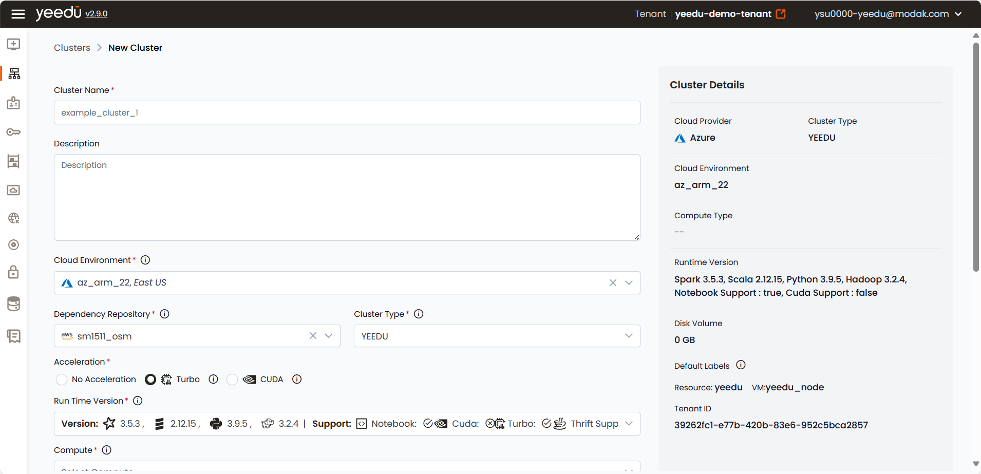 cluster-create-screen
