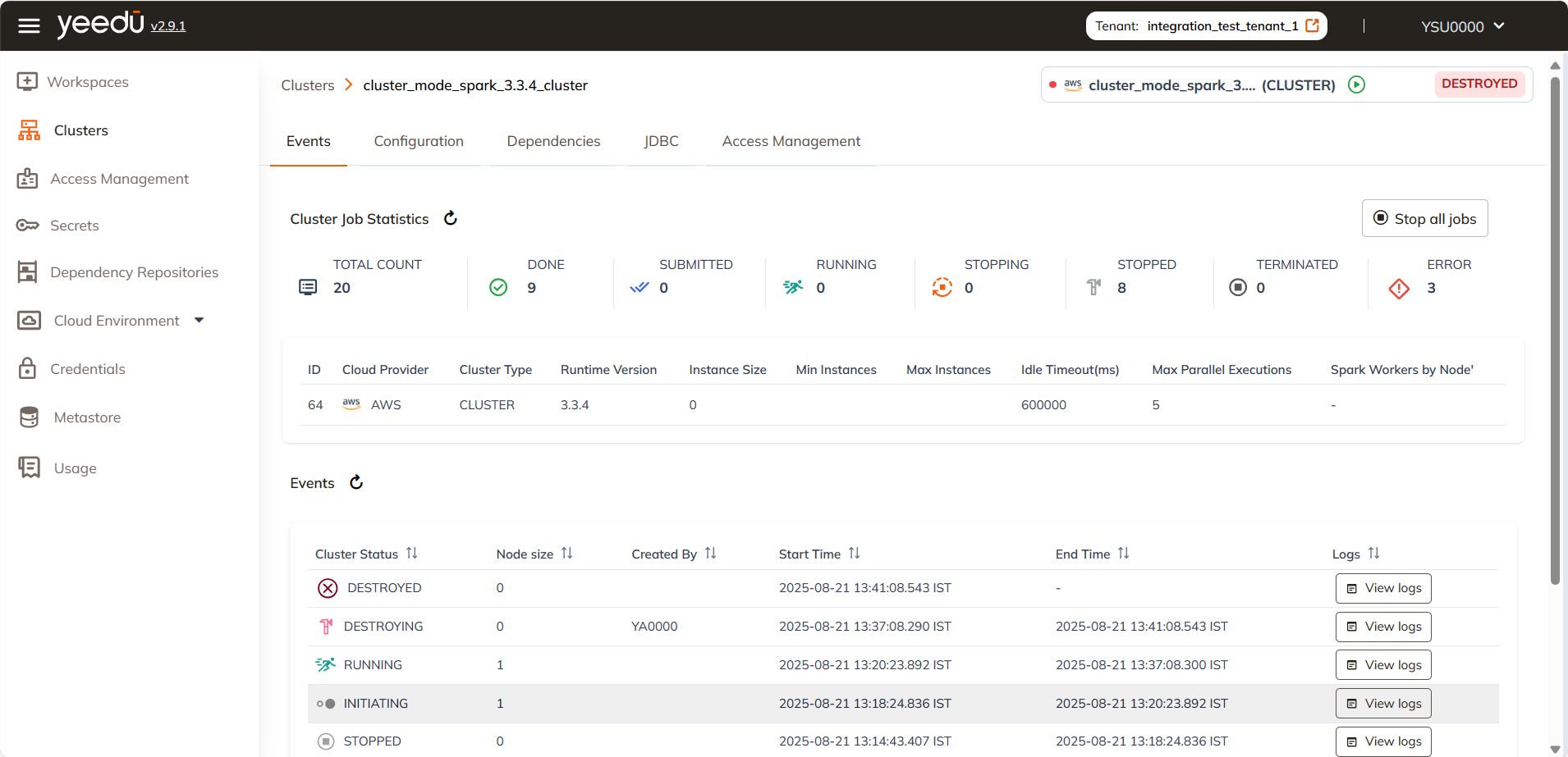 cluster-on-click-screen