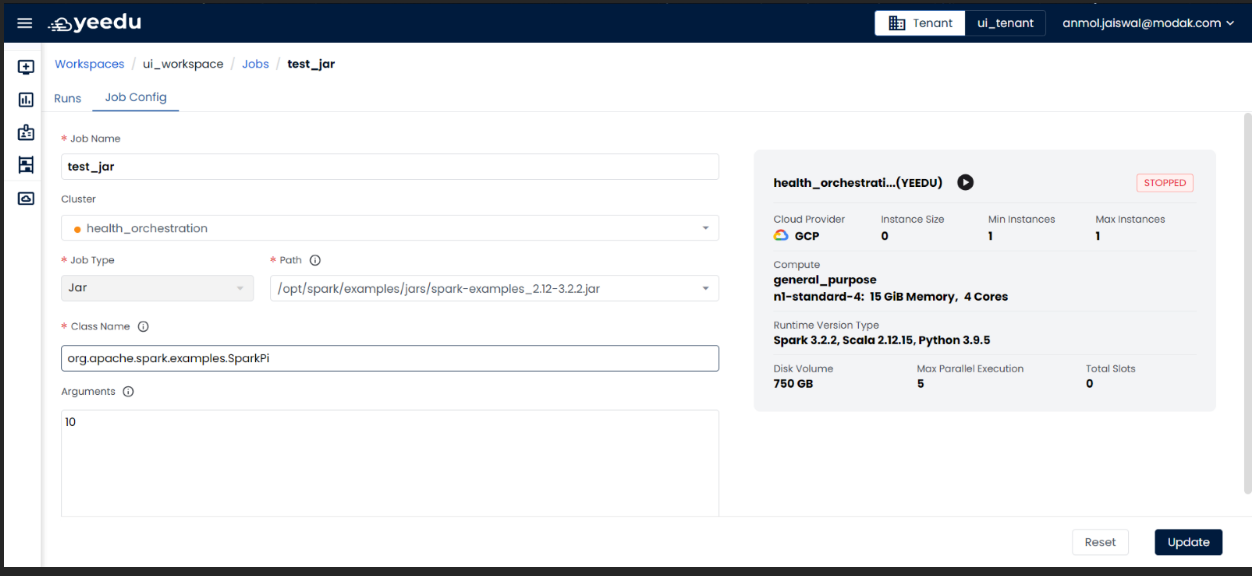job-config-screen