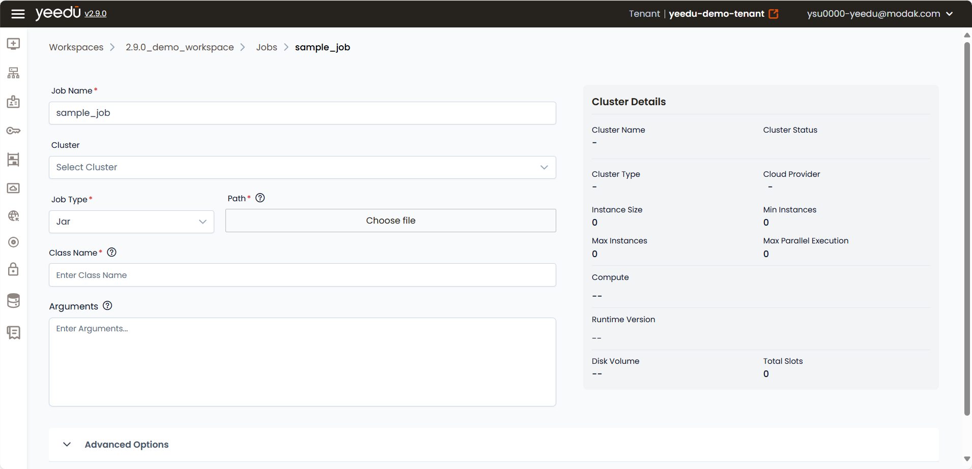 job-config-screen