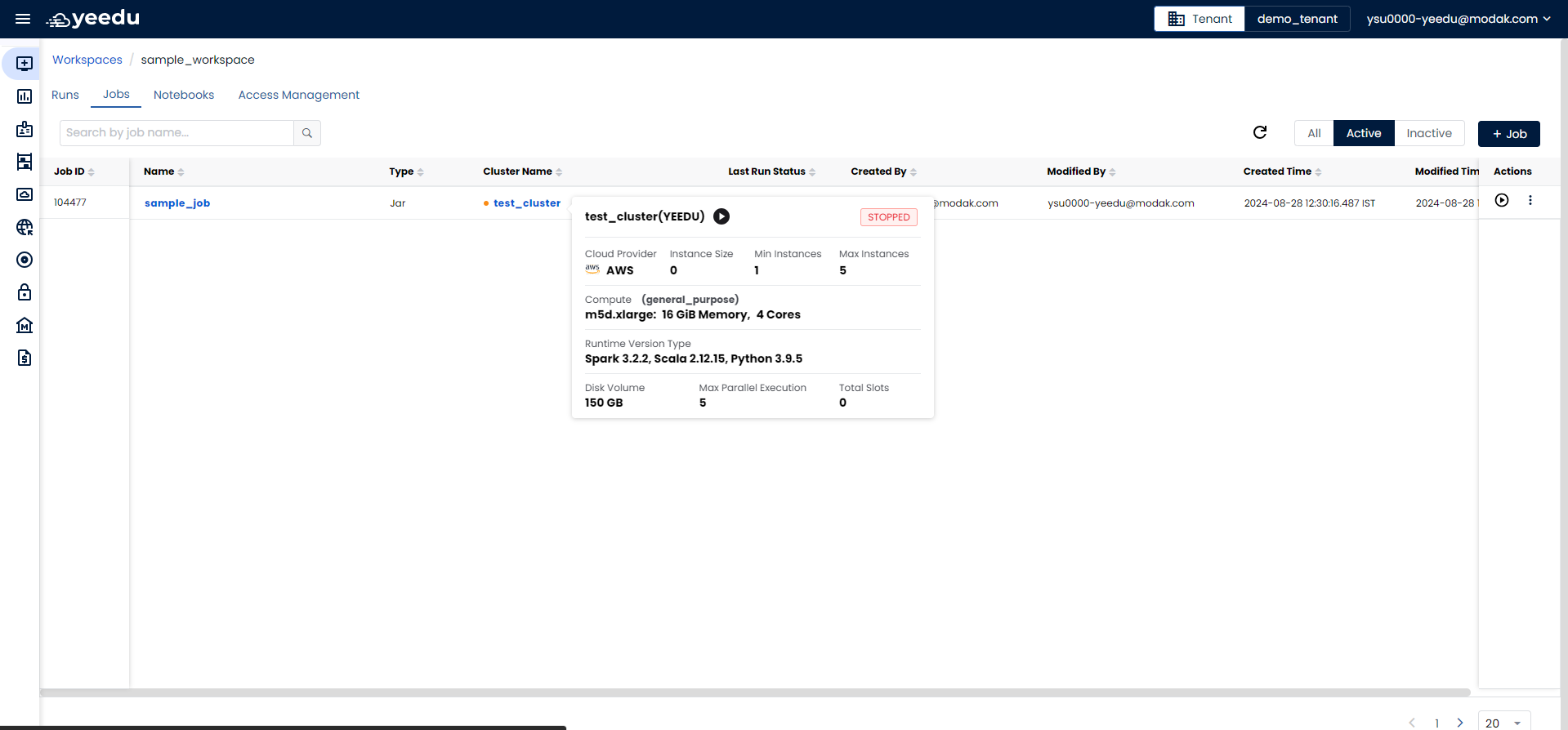 job-screen-cluster-info