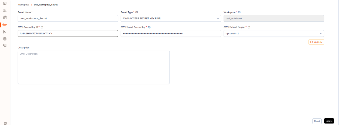 Workspace-level secret validation